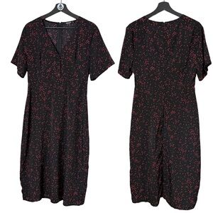 Nasty Gal Black Dress with Red Dots